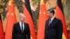 资料照片：2022年11月4日，中国国家主席习近平在北京人大会堂会晤到访的德国总理朔尔茨。（路透社照片）