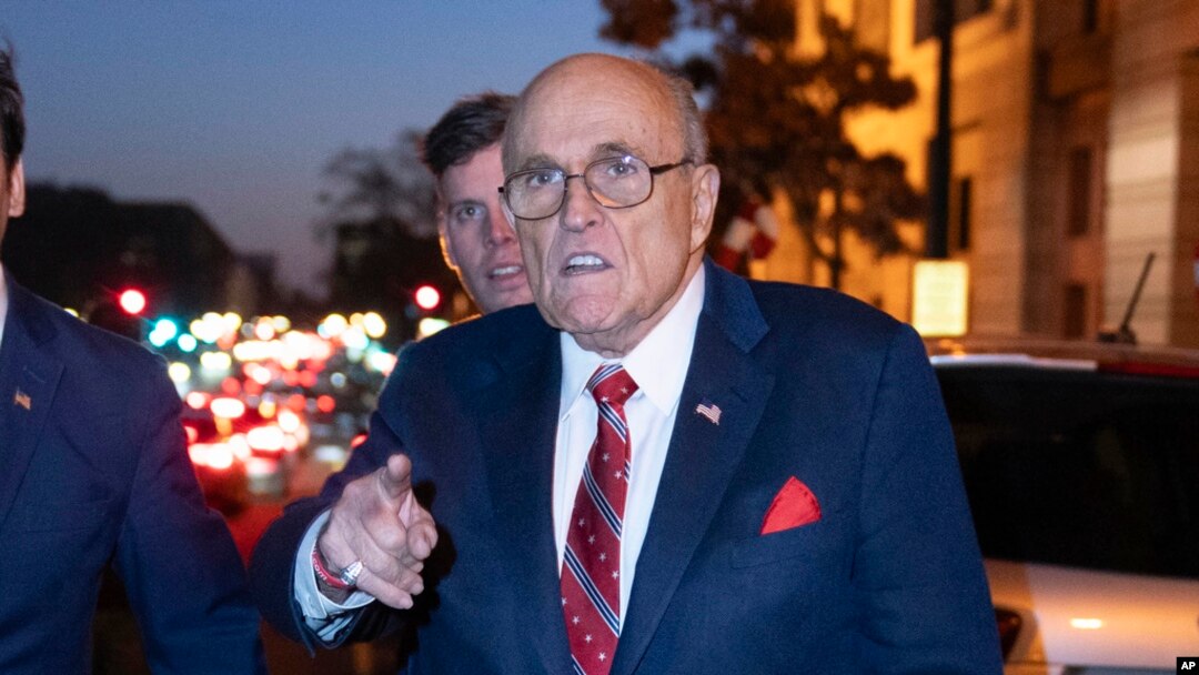 Former Mayor of New York Rudy Giuliani leaves the federal courthouse in Washington, Dec. 14, 2023. 