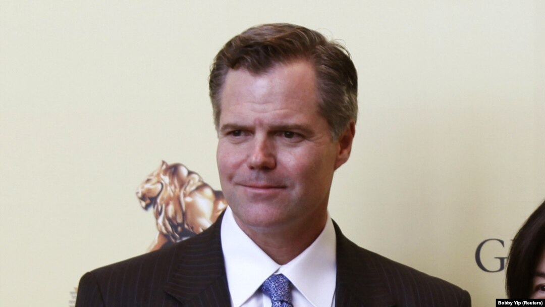 FILE - Former Co-chairperson and Executive Director Jim Murren attending MGM China's investors IPO roadshow in Hong Kong May 17, 2011.