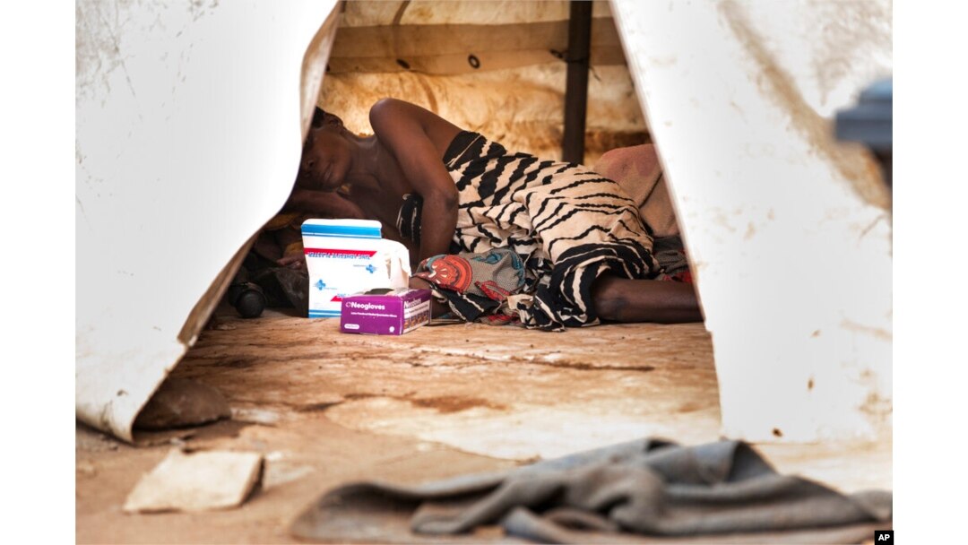 FILE - A cholera patient is seen inside an isolation ward at the Bwaila Hospital in Lilongwe central Malawi, Jan. 11, 2023.
