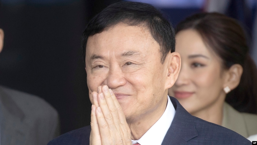 อดีตนายกฯ ทักษิณ ชินวัตร หลังเดินทางกลับถึงไทยเมื่อ 22 ส.ค. 2566