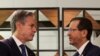 U.S. Secretary of State Blinken meets with Israel's President Isaac Herzog, in Tel Aviv, Israel, Aug. 19, 2024. 