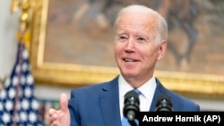 Президент США Джо Байден під час виступу в четвер у Білому домі, присвяченому ситуації в Україні