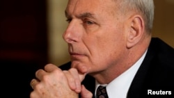 FILE - White House Chief of Staff John Kelly is pictured at a White House in Washington, Feb. 12, 2018. 