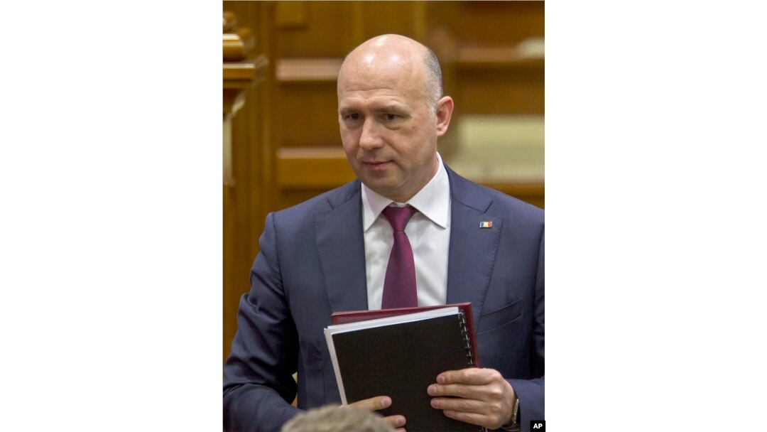FILE - Moldova's prime minister, Pavel Filip, says his country's officials must work to regain public trust after a financial crisis exposed corruption.
