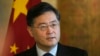 中国外交部长秦刚在开罗出席记者会。（资料照片，2023年1月15日）