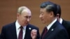 Rossiya rahbari Vladimir Putin va Xitoy rahbari Si Zinpin Shanxay Hamkorlik Tashkilotining Samarqanddagi sammitida, 16-sentabr, 2022