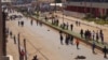 Anti-government demonstrators block a road in Bamenda, Cameroon, December 8, 2016.