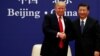 U.S. President Donald Trump and China's President Xi Jinping meet at the Great Hall of the People in Beijing, Nov. 9, 2017.