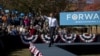 President Barack Obama arrives to speak at a campaign event at Veteran's Memorial Park in Manchester, New Hampshire, Oct. 18, 2012.
