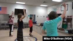 At an air-conditioned senior center in the Los Angeles suburb of Canoga Park, seniors keep cool and active with a tap dance class in air conditioned surroundings, June 24, 2017.