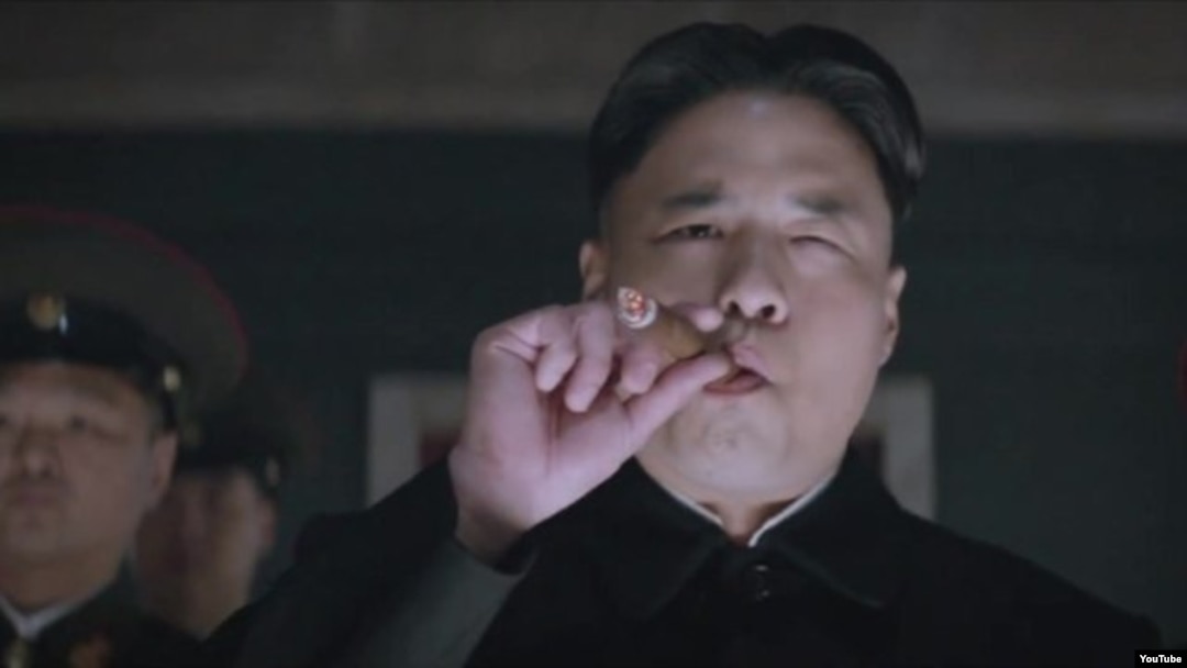 김정은 북한 국무위원장 암살 작전을 그린 미국 코미디 영화 '인터뷰' 예고편 중 한 장면.
