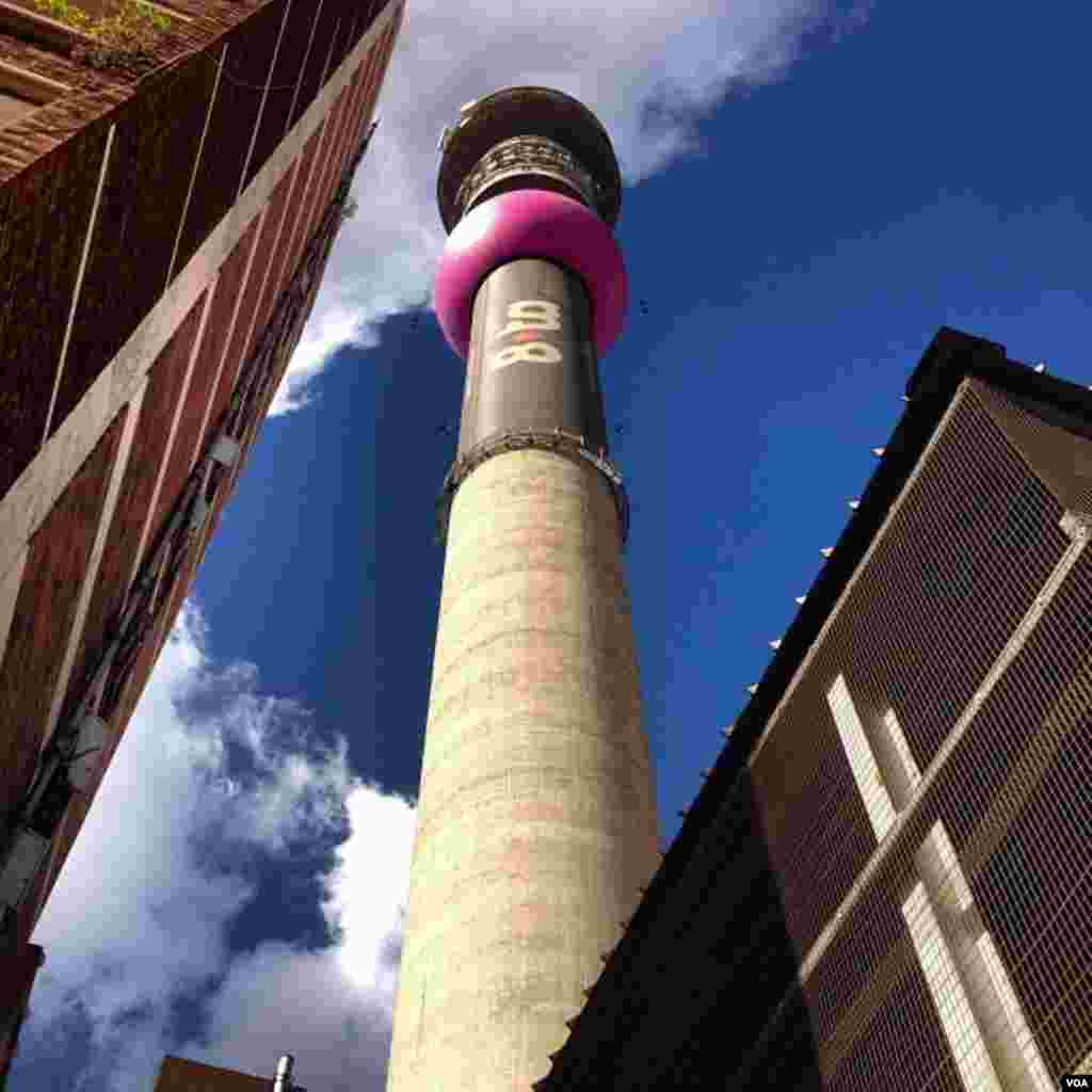 At the foot of one of Johannesburg's most recognizable landmarks, the Hillbrow tower.