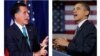 Republican presidential candidate, Gov. Mitt Romney, left, and President Barack Obama (Democrat), right