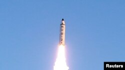 朝鲜最近一次导弹试射图像（资料图）