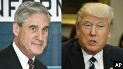 Maxsus prokuror Robert Myuller and Prezident Donald Trump