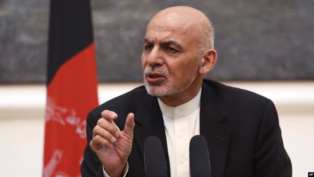 Afghan President Ashraf Ghani speaks during a joint press conference in Kabul, July 12, 2016. 