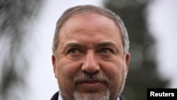 FILE - Israel's Defense Minister Avigdor Lieberman.