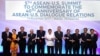 Leaders from left to right, Malaysia's Prime Minister Najib Razak, Myanmar's State Councellor and Foreign Minister Aung San Suu Kyi, Thailand's Prime Minister Prayut Chan-ocha, Vietnam's Prime Minister Nguyen Xuan Phuc, U.S. President Donald Trump, Philip
