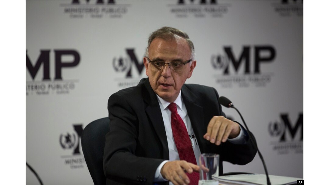 Ivan Velasquez, commissioner of the U.N. International Commission Against Impunity takes part in a news conference in Guatemala City, April 19, 2018.