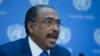 Michel Sidibe, Executive Director of Joint UN Program on HIV/AIDS, speaks during a news conference, Sept. 25, 2014. 