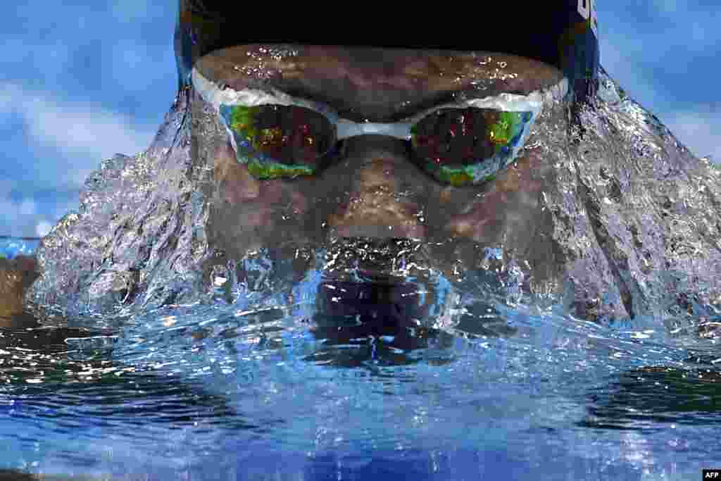 Indonesia's Ressa Kania Dewi competes in a women's 200m medley heat during the swimming competition at the 2017 FINA World Championships in Budapest, Hungary.