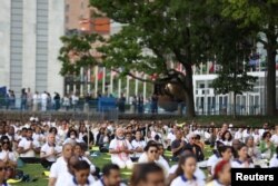 Bosh vazir Narendra Modi Xalqaro yoga kuni tadbirida ishtirok etdi, Nyu-York, 21-iyun, 2023.