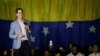 Juan Guaido, president of Venezuela's National Assembly, smiles as he speaks during a gathering in Caracas, Venezuela, Jan. 16, 2019. 