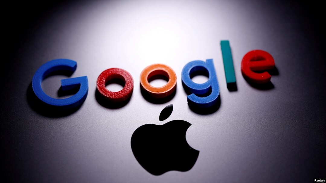 FILE - A Google logo is seen on an Apple MacBook in this illustration taken April 12, 2020. Google lost its last bid to overturn a European Union antitrust penalty on Sept. 10, 2024, while Apple lost its challenge against an order to repay $14.34 billion in back taxes to Ireland.