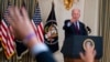 President Joe Biden delivers remarks on the debt ceiling during an event in the State Dining Room of the White House, Oct. 4, 2021.