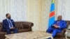 Ntoma ya Rwanda na Kinshasa, Vincent Karega na masolo na président Félix Tshisekedi na Cité de l'Union africaine, Kinshasa, 25 aout 2020. (Facebook/Présidence RDC)