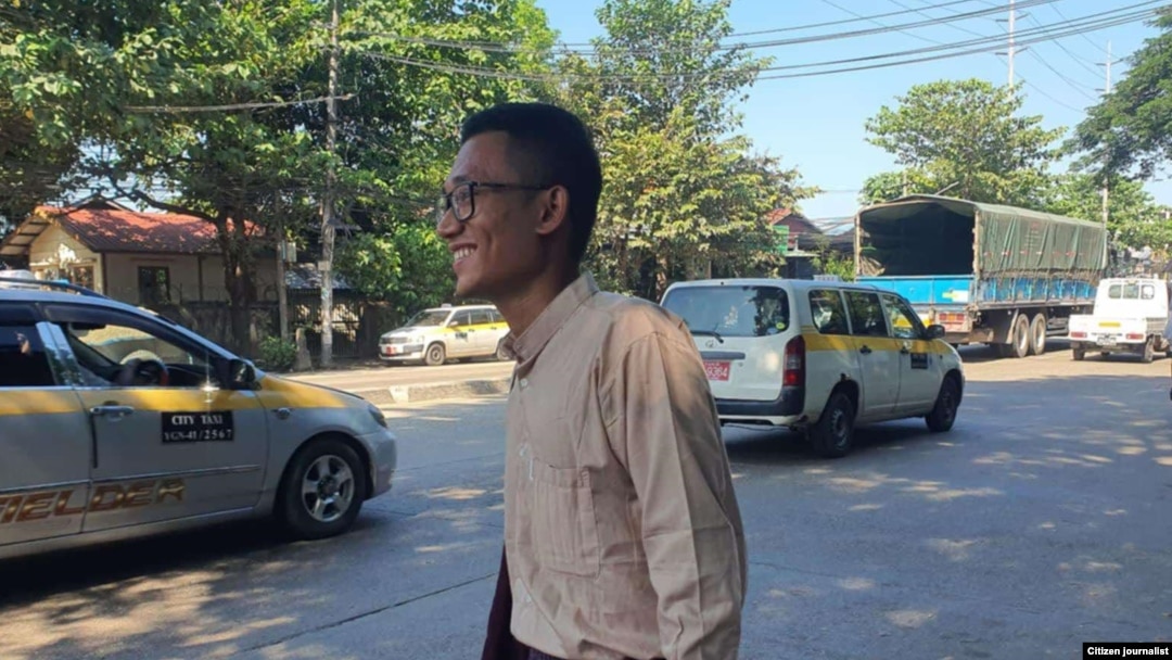 ဒရုန်းသုံးပြီး ဓာတ်ပုံရိုက်လို့ ဖမ်းဆီထောင်ချခံခဲ့ရသူ ဓာတ်ပုံသတင်းထောက် ကိုကျော်စွာထွန်း (နိုဝင်ဘာ ၁၄၊ ၂၀၂၄/ဓာတ်ပုံ CJ)