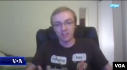 Hunter Bliss, U.S. student at Technical University of Munich, speaking on HashtagVOA, Nov. 3, 2015.