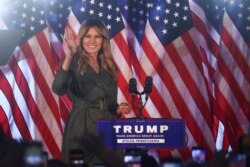 Melaniya Tramp Pensilvaniya shtatida saylovchilar oldida