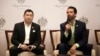 Donald Trump Jr., right, son of U.S. President Donald Trump, speaks as Media Nusantara Citra (MNC) Group President and CEO Hary Tanoesoedibjo listens during a press conference in Jakarta, Indonesia, Aug. 13, 2019.