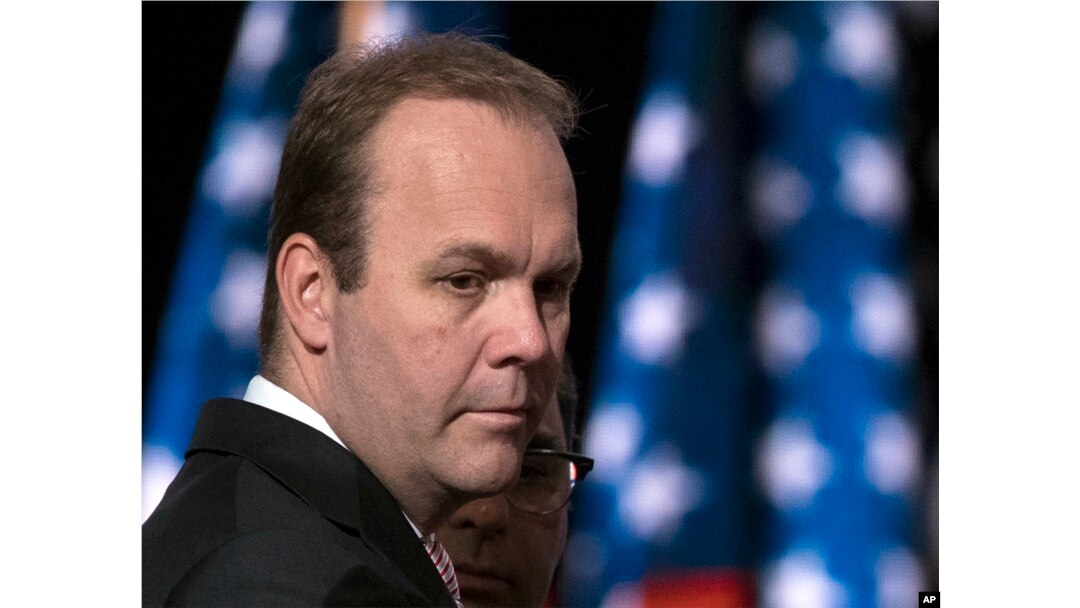 FILE - Rick Gates, then a campaign aide to Republican presidential candidate Donald Trump, is seen at the Republican National Convention in Cleveland, Ohio, July 21, 2016.