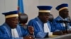 Noel Funga, moko na ba zuzi mitano ya Cour constitutionnelle, azali koloba, na Kinshasa, 15 janvier 2019.