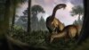 This illustration provided by Marcin Ambrozik shows plant-eating dinosaurs in Poland during the Early Jurassic period.