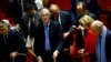 French Prime Minister Michel Barnier reacts after the result of the vote on the first motion of no-confidence against the French government, at the National Assembly in Paris, France, December 4, 2024. 