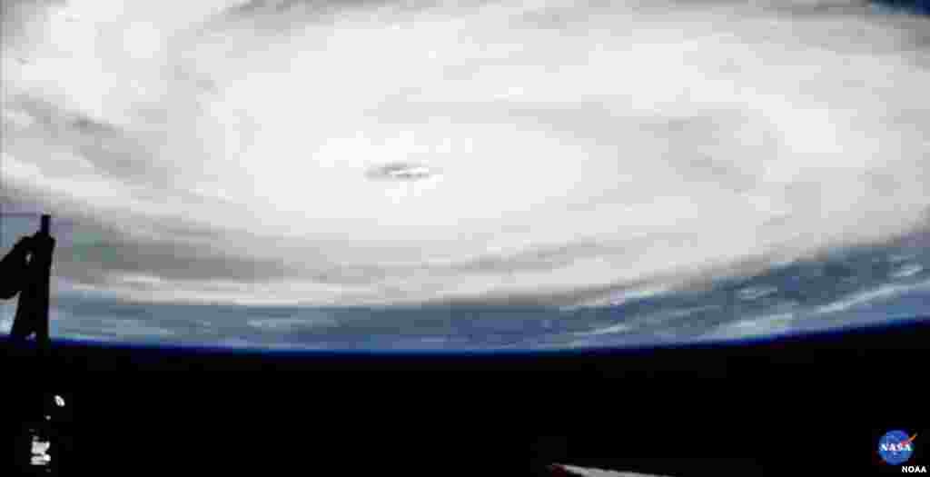 The International Space Station’s external cameras captured another dramatic view of Hurricane Irma as it made landfall in the Caribbean. The powerful Category 5 storm with sustained winds of 185 mph made landfall on several islands while continuing on a westward track.