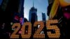 The 2025 New Year's Eve numerals are displayed in Times Square, Dec. 18, 2024, in New York. 