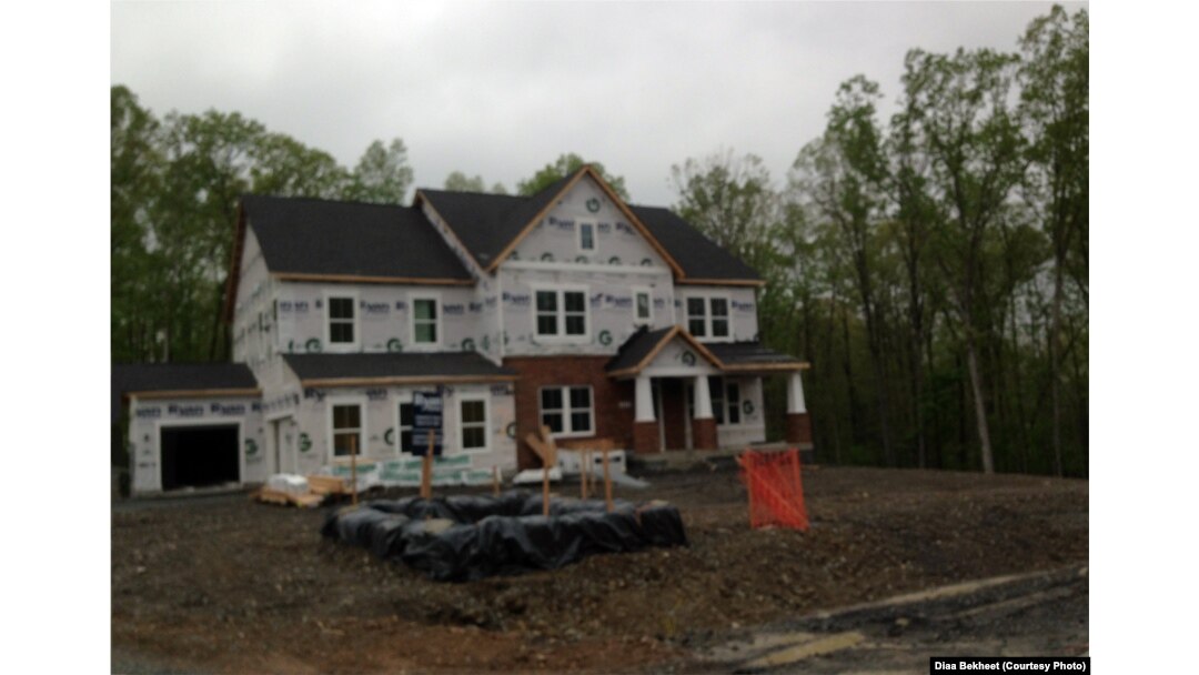 A new family house is under construction in Loudoun County, Virginia. The county has seen major development in recent years.