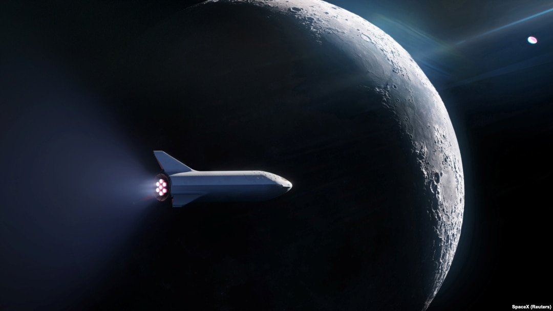 SpaceX's BFR launch vehicle is seen in this handout image provided Sept. 14, 2018.