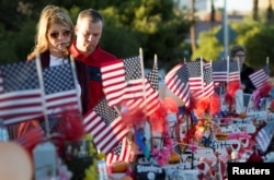 Las-Vegasdagi xuruj qurbonlari xotirlanmoqda, Las-Vegas, Nevada, 9-oktabr, 2017-yil.