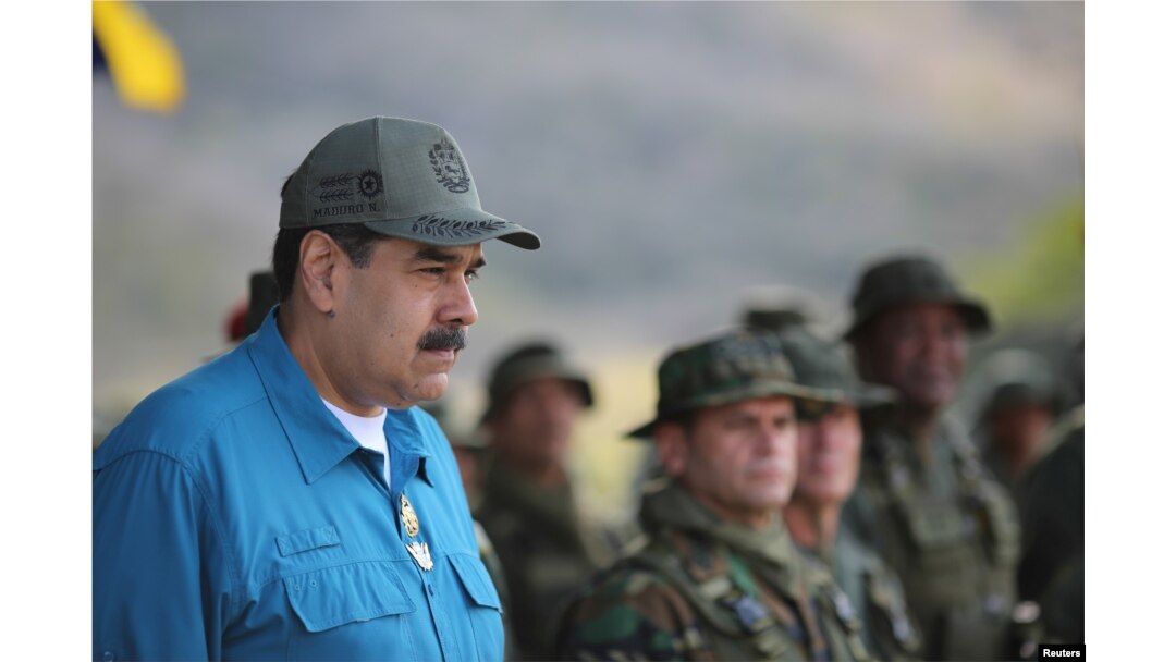 Venezuela's President Nicolas Maduro attends a military exercise in Turiamo, Venezuela, Feb. 3, 2019. (Miraflores Palace/Handout via Reuters)