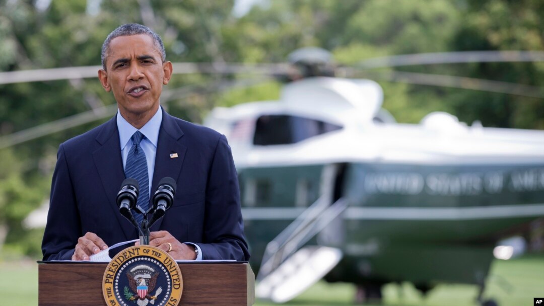 Prezident Obama Rossiyaga nisbatan yangi iqtisodiy sanksiyalarni e'lon qilmoqda. Oq uy, 29-iyul 2014-yil