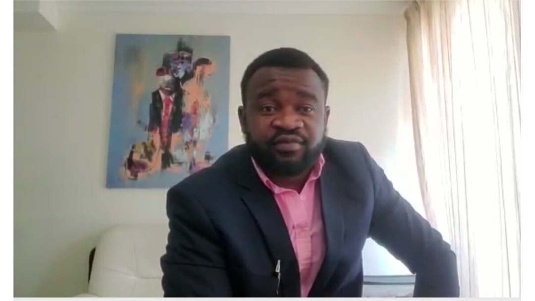 New York-based art dealer Shingirai Mafara says he wants to hold an art exhibition to display the work of his fellow Zimbabwean David Ngwerume for a wider reach, April 23, 2021. (SKYPE/VOAColumbus Mavhunga)