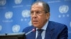 FILE - Russian Foreign Minister Sergei Lavrov speaks at U.N. headquarters, Oct. 1, 2015.