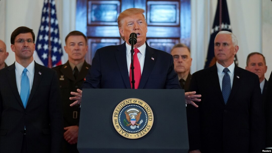 အီရန်တိုက်ခိုက်မှုနဲ့ ပတ်သက်လို့ သမ္မတ Trump မိန့်ခွန်းပြော