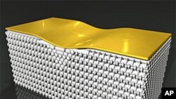 Blueprint of the nanostructure containing the bump in the gold carpet and tailored invisibility cloaking structure underneath
